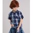 Camisa-Infantil-Xadrez-Manga-Curta-com-Bolso-Azul-Marinho-8439929-Azul_Marinho_1