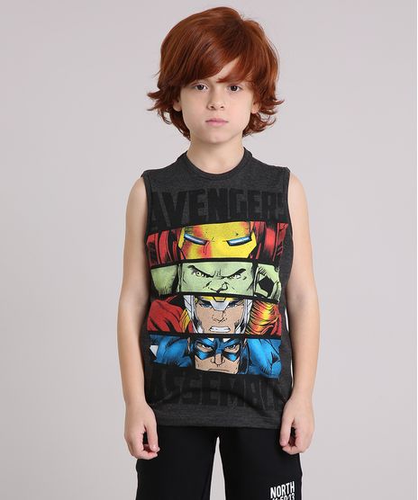Regata-Infantil-Os-Vingadores-Gola-Careca-Cinza-Mescla-Escuro-9130409-Cinza_Mescla_Escuro_1