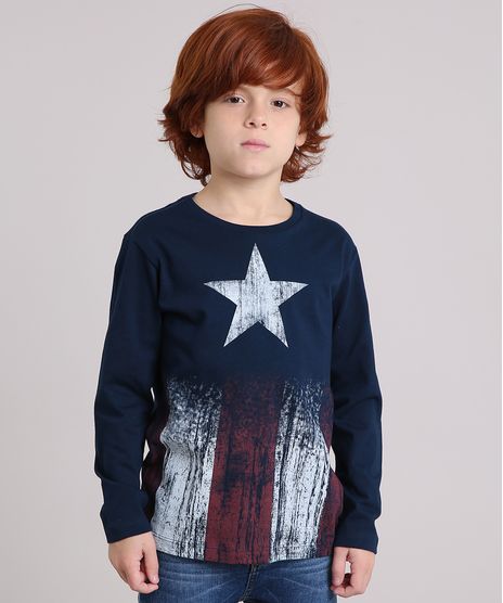Camiseta-Infantil-Capitao-America-Manga-Longa-Gola-Careca-Azul-Escuro-9131233-Azul_Escuro_1