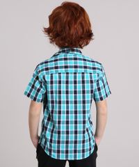 Camisa-Infantil-Xadrez-Manga-Curta-com-Bolso-Verde-8439929-Verde_2