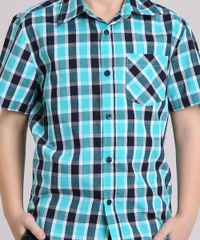 Camisa-Infantil-Xadrez-Manga-Curta-com-Bolso-Verde-8439929-Verde_4