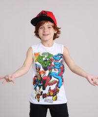 Regata-Infantil-Os-Vingadores-Gola-Careca-Branca-9131702-Branco_1