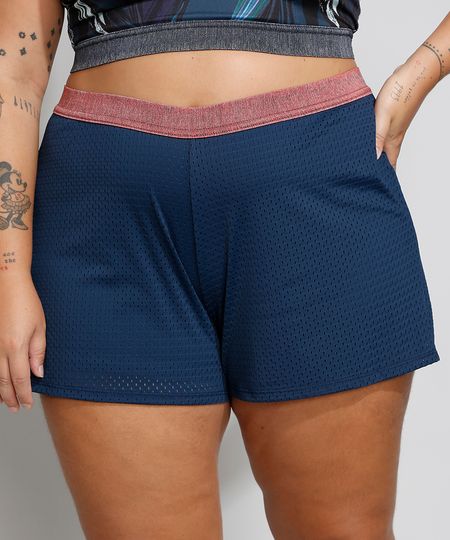 Short-Feminino-Plus-Size-Esportivo-Ace-Running-Texturizado-Azul-Marinho-9984684-Azul_Marinho_1