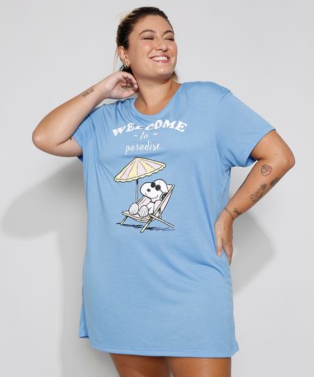 Camisola-Feminina-Plus-Size-Manga-Curta--Welcome-To-Paradise--Snoopy-Azul-9974467-Azul_1 Camisola-Feminina-Plus-Size-Manga-Curta--Welcome-To-Paradise--Snoopy-Azul-9974467-Azul_1