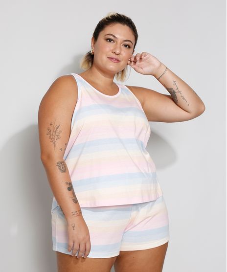 Short-Doll-Feminino-Plus-Size-Alca-Media-Listrado-Multicor-9973125-Multicor_1
