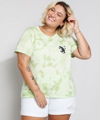 Camiseta-Feminina-Plus-Size-Estampada-Tie-Dye-Docinho-Manga-Curta-Decote-Redondo-Verde-9982899-Verde_1