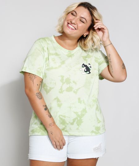 Camiseta-Feminina-Plus-Size-Estampada-Tie-Dye-Docinho-Manga-Curta-Decote-Redondo-Verde-9982899-Verde_1