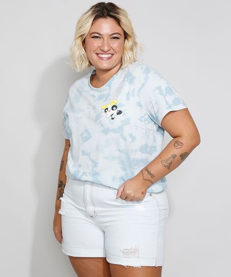 Camiseta-Feminina-Plus-Size-Estampada-Tie-Dye-Lindinha-Manga-Curta-Decote-Redondo-Azul-9982898-Azul_1 Camiseta-Feminina-Plus-Size-Estampada-Tie-Dye-Lindinha-Manga-Curta-Decote-Redondo-Azul-9982898-Azul_1