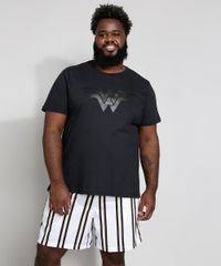 Camiseta-Masculina-Plus-Size-Mulher-Maravilha-Manga-Curta-Gola-Careca-Preta-9980529-Preto_3