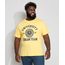 Camiseta-Masculina-Plus-Size--University--Manga-Curta-Gola-Careca-Amarela-9981190-Amarelo_1