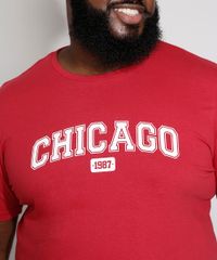 Camiseta-Masculina-Plus-Size-Chicago-Manga-Curta-Gola-Careca-Vinho-9982623-Vinho_4