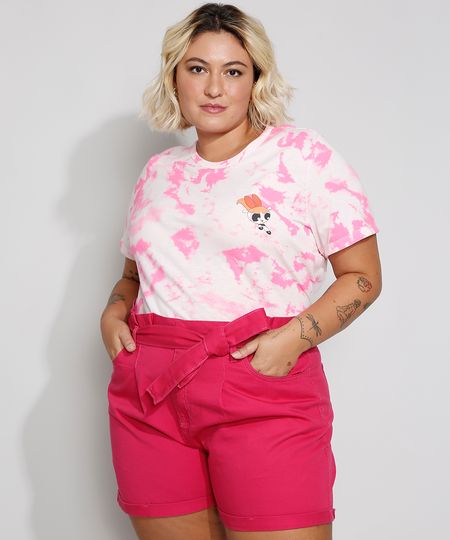 Camiseta-Feminina-Plus-Size-Estampada-Tie-Dye-Florzinha-Manga-Curta-Decote-Redondo-Rosa-9982897-Rosa_1