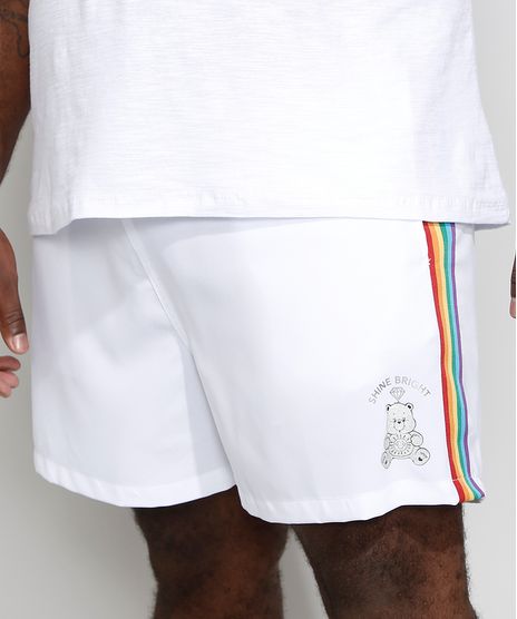 Short-Masculino-Plus-Size-Ursinhos-Carinhosos-com-Faixa-Branco-9975290-Branco_1