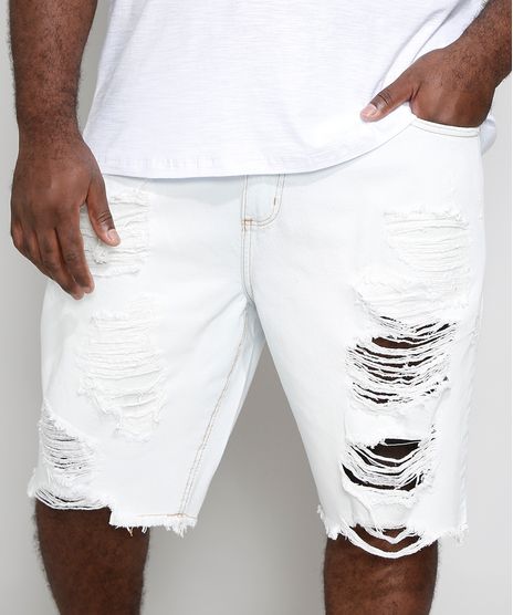 Bermuda-Jeans-Masculina-Plus-Size-Tradicional-Destroyed-Azul-Claro-9974803-Azul_Claro_1