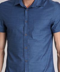 Camisa-Masculina-Slim-com-Bolso-Manga-Curta-Azul-8852709-Azul_4