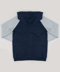 Blusao-Infantil-Capitao-America-Raglan-com-Ziper-e-Capuz-em-Moletom-de-Algodao---Sustentavel-Azul-Marinho-8470810-Azul_Marinho_2