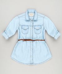 Vestido-Chemise-Jeans-Infantil-com-Cinto-Trancado-Azul-Claro-9170302-Azul_Claro_1