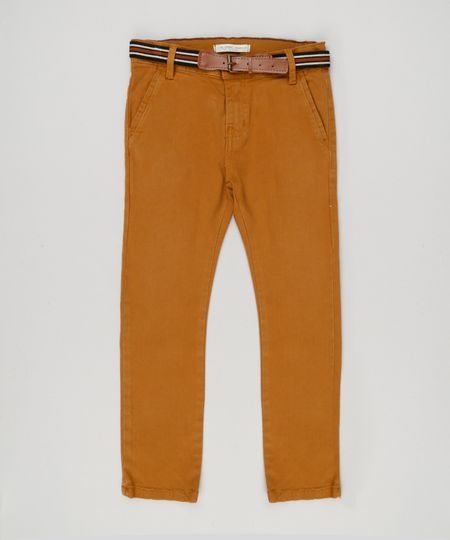 Calca-Color-Infantil-Chino-com-Cinto-Listrado-Caramelo-9147715-Caramelo_1