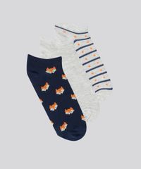 Kit-de-3-Meias-Femininas-Cano-Baixo-Estampadas-Multicor-9146490-Multicor_1