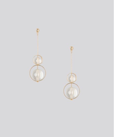 Brinco-Feminino-Longo-com-Corrente-e-Pingente-de-Esfera-Dourado-9029792-Dourado_1