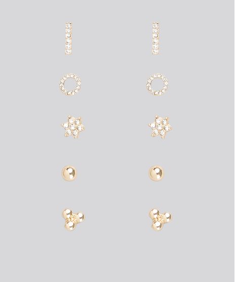 Kit-de-6-Brincos-Femininos-Dourado-9029524-Dourado_1