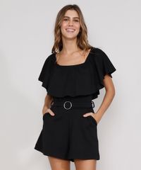 Macaquinho-Feminino-Ombro-a-Ombro-com-Bolsos-e-Cinto-Manga-Curta-Preto-9976257-Preto_1
