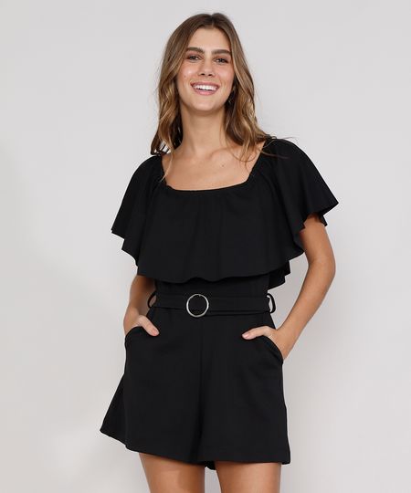 Macaquinho-Feminino-Ombro-a-Ombro-com-Bolsos-e-Cinto-Manga-Curta-Preto-9976257-Preto_1