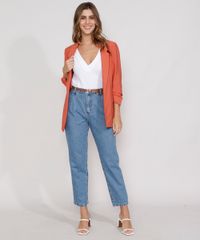 Blazer-Feminino-Longo-com-Bolsos-Manga-7-8-Coral-9970887-Coral_3