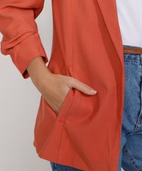 Blazer-Feminino-Longo-com-Bolsos-Manga-7-8-Coral-9970887-Coral_4