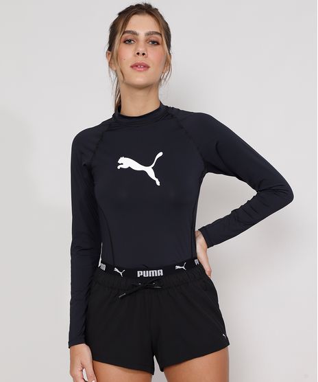 Camiseta-Feminina-Esportiva-Puma-Manga-Longa-Gola-Alta-com-Protecao-UV-Preta-9984990-Preto_1