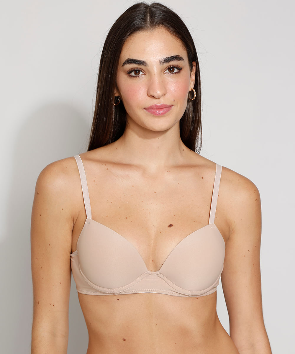 Sutiã com Bojo e Aro Bege