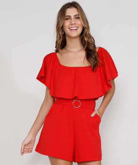Macaquinho-Feminino-Ombro-a-Ombro-com-Bolsos-e-Cinto-Manga-Curta-Vermelho-9976257-Vermelho_1