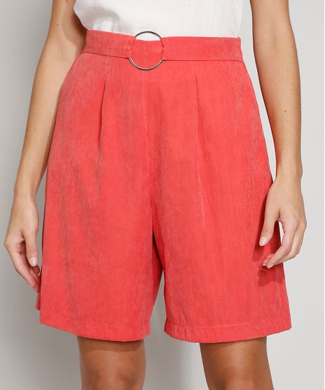 Bermuda-Feminina-Cintura-Alta-com-Bolsos-e-Cinto-Vermelha-9975359-Vermelho_1