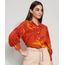 Camisa-Feminina-Manga-Longa-Estampada-de-Coqueiros-Laranja-9976625-Laranja_1