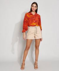 Camisa-Feminina-Manga-Longa-Estampada-de-Coqueiros-Laranja-9976625-Laranja_3