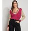 Sueter-de-Trico-Feminino-com-Lurex-Decote-V-Rosa-Escuro-9975006-Rosa_Escuro_1