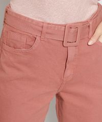 Calca-de-Sarja-Feminina-Mom-Cintura-Super-Alta-com-Cinto-Rosa-9977467-Rosa_4