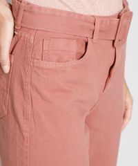 Calca-de-Sarja-Feminina-Mom-Cintura-Super-Alta-com-Cinto-Rosa-9977467-Rosa_5