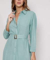 Vestido-Chemise-Feminino-Midi-com-Cinto-Manga-7-8-Verde-Claro-9982167-Verde_Claro_5