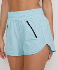 Short-Feminino-Esportivo-Ace-Running-com-Bolsos-de-Ziper-Verde-Claro-9976857-Verde_Claro_1
