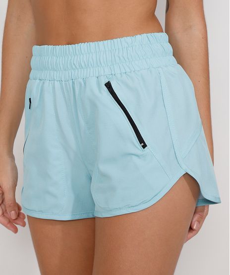 Short-Feminino-Esportivo-Ace-Running-com-Bolsos-de-Ziper-Verde-Claro-9976857-Verde_Claro_1