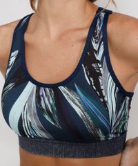 Top-Feminino-com-Bojo-Removivel-Esportivo-Ace-Estampado-de-Folhagem-Decote-Nadador-Azul-Marinho-9977160-Azul_Marinho_6