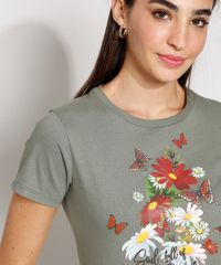 Camiseta-Feminina-Manga-Curta--Soul-Full-Of-Sunshine--Decote-Redondo-Verde-Militar-9981733-Verde_Militar_5