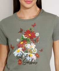 Camiseta-Feminina-Manga-Curta--Soul-Full-Of-Sunshine--Decote-Redondo-Verde-Militar-9981733-Verde_Militar_6