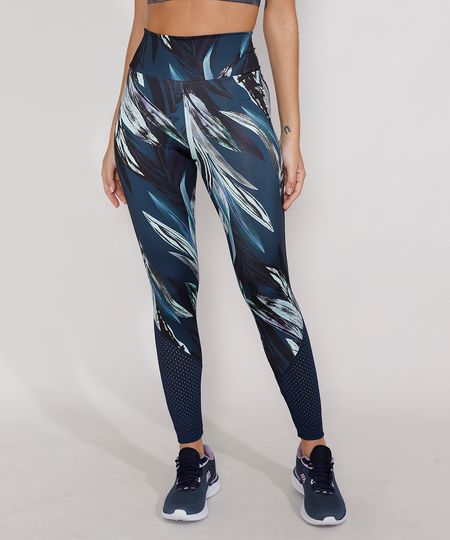 Calca-Legging-Feminina-Esportiva-Ace-Estampada-de-Folhagem-com-Micro-Furos-Azul-Marinho-9977163-Azul_Marinho_1