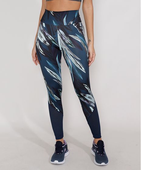 Calca-Legging-Feminina-Esportiva-Ace-Estampada-de-Folhagem-com-Micro-Furos-Azul-Marinho-9977163-Azul_Marinho_1