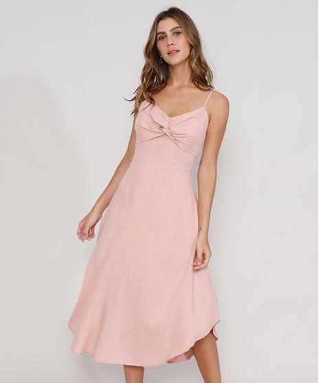 Vestido-Feminino-Midi-com-Torcido-Alca-Fina-Rose-9966155-Rose_1