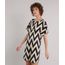 Vestido-Feminino-Estampado-Chevron-Manga-Curta-com-Fenda-Decote-Redondo-Bege-9128827-Bege_1