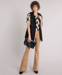 Blusa-Feminina-Estampada-Chevron-Manga-Curta-com-Fenda-Decote-Redondo-Bege-9128829-Bege_3