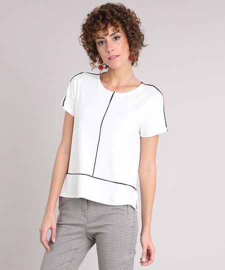 Blusa-Feminina-com-Vivo-Contrastante-Manga-Curta-Decote-Redondo-Off-White-9126987-Off_White_1 Blusa-Feminina-com-Vivo-Contrastante-Manga-Curta-Decote-Redondo-Off-White-9126987-Off_White_1